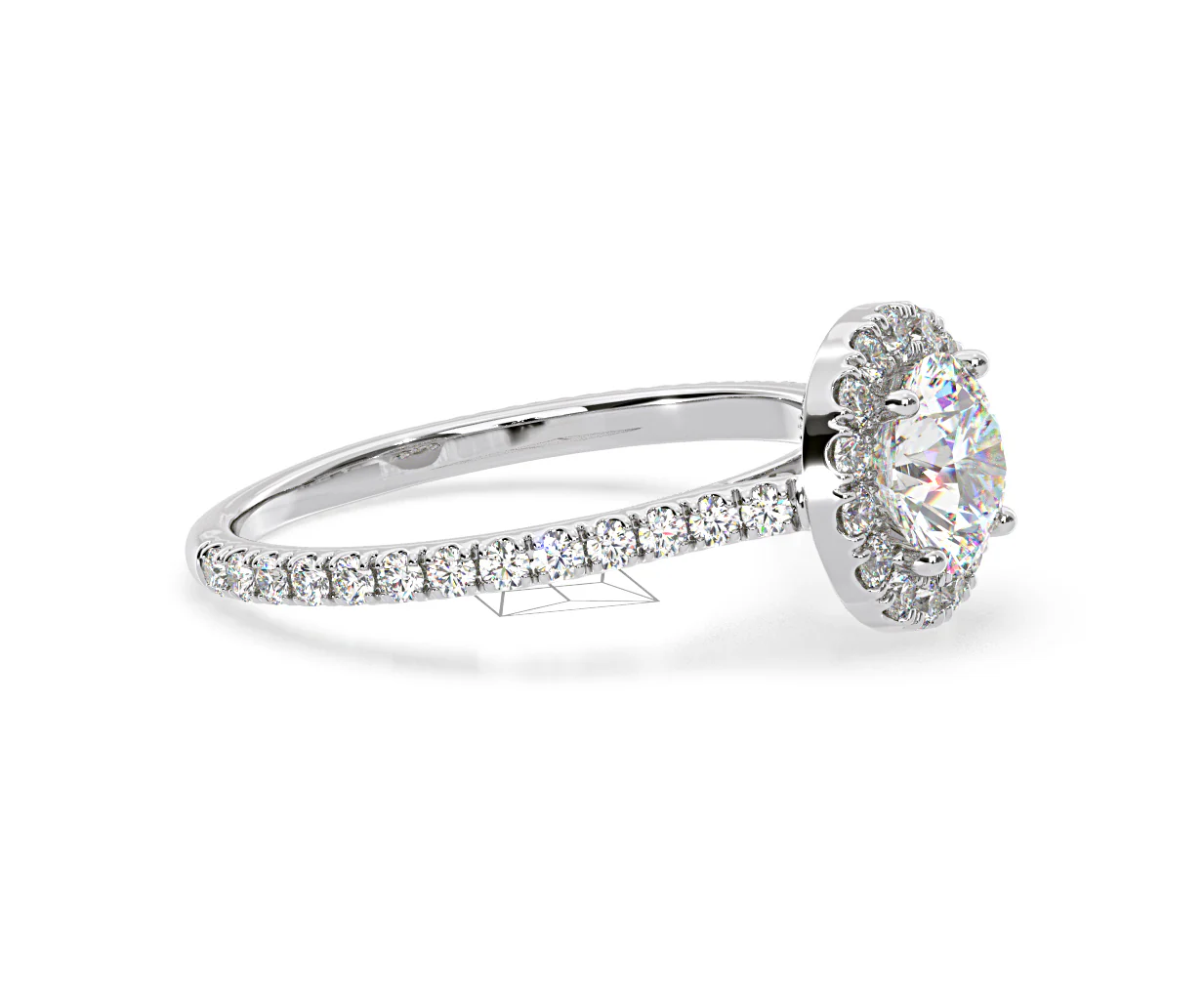 2.80ct Reina Lab Diamond Halo Engagement Ring in 18K White Gold F/VS1 - Image 152
