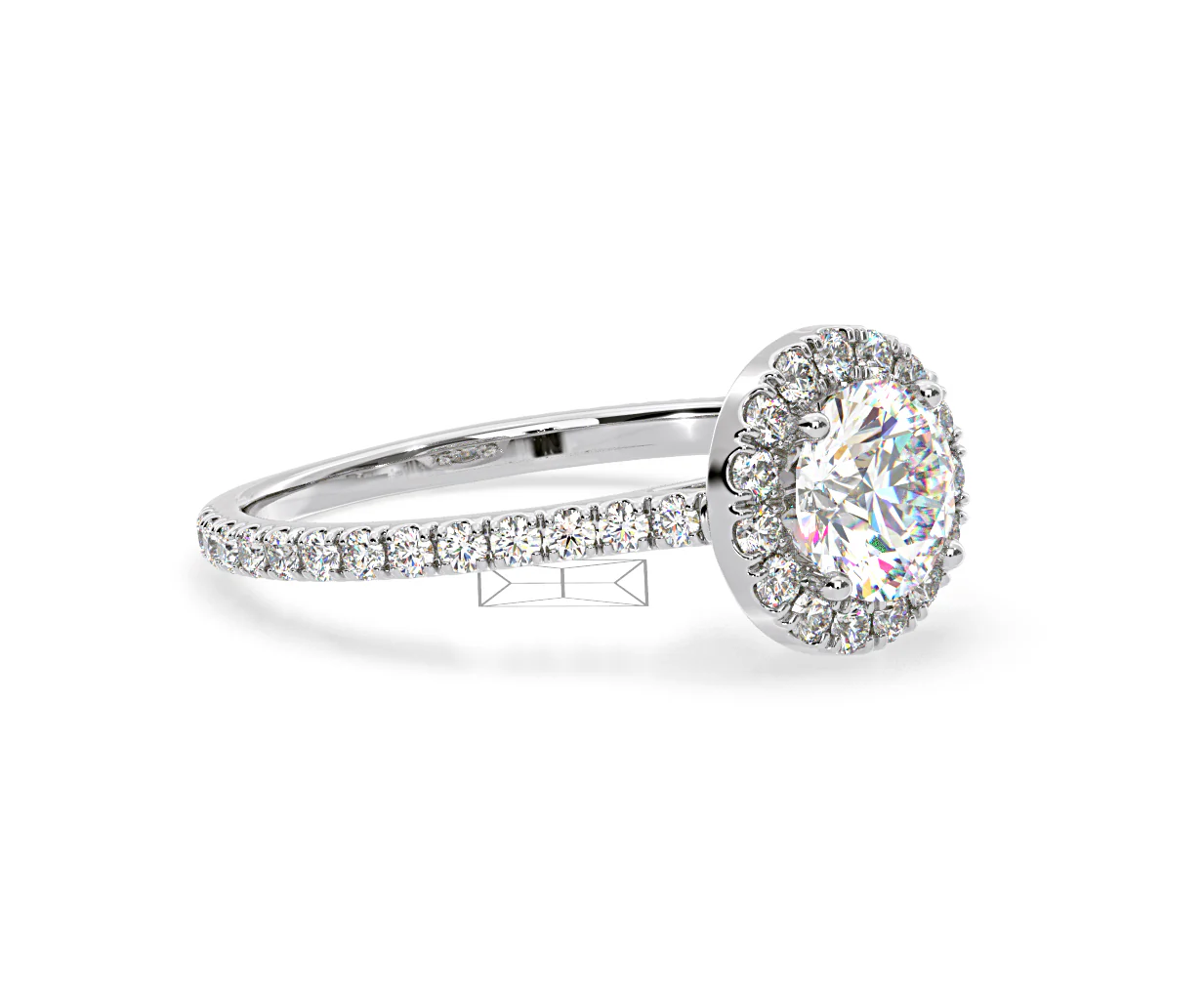 2.80ct Reina Lab Diamond Halo Engagement Ring in 18K White Gold F/VS1 - Image 156