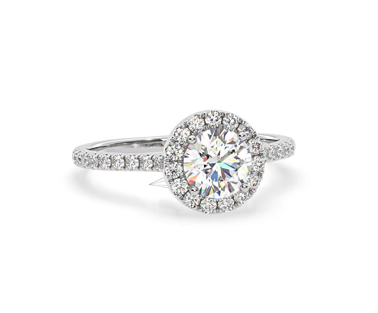 2.80ct Reina Lab Diamond Halo Engagement Ring in 18K White Gold F/VS1 - Image 163