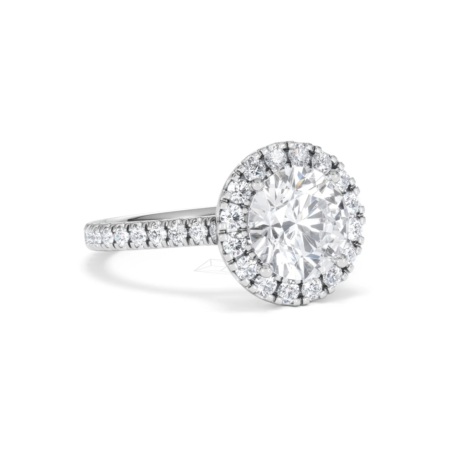 2.80ct Reina Lab Diamond Halo Engagement Ring in 18K White Gold F/VS1 - Image 17