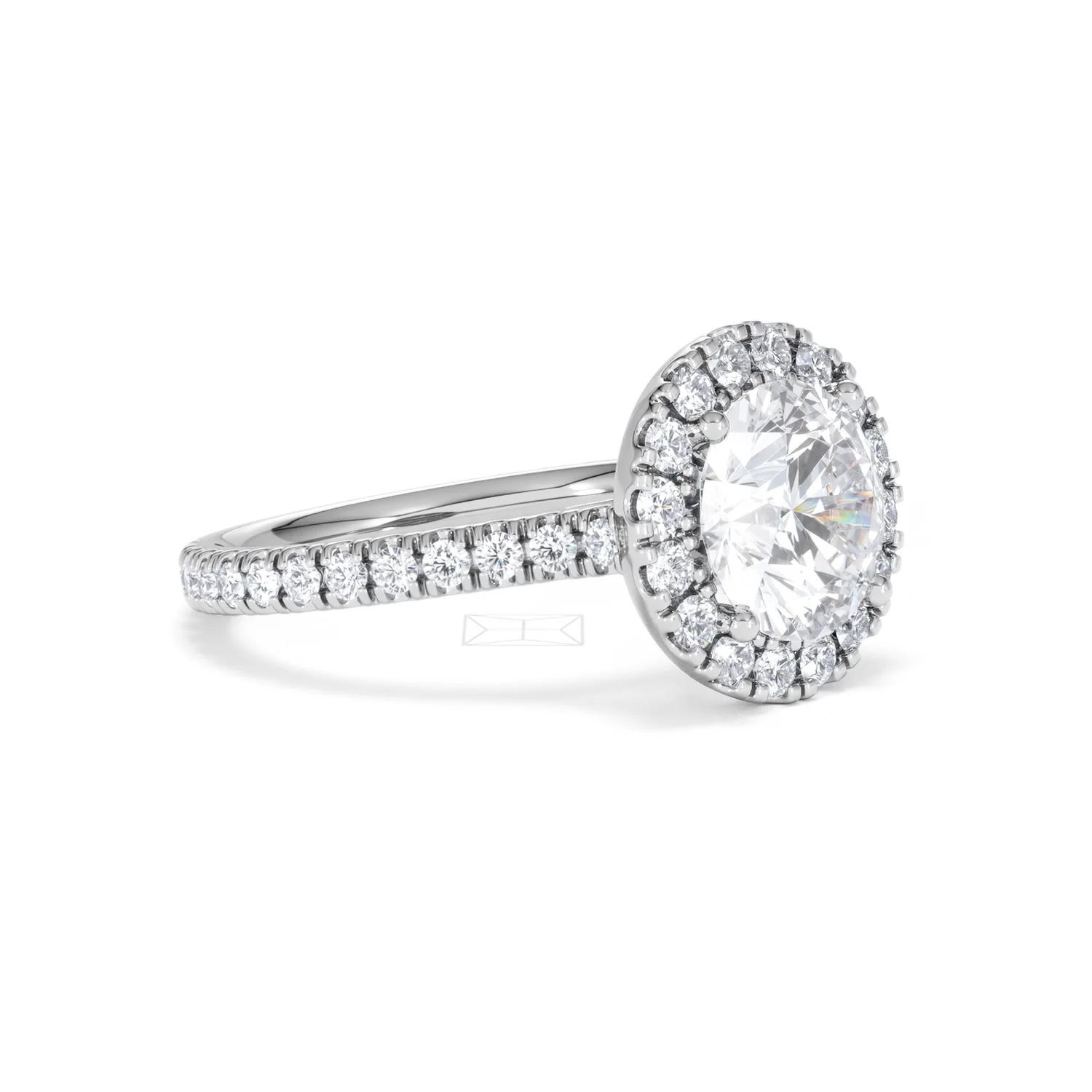 2.80ct Reina Lab Diamond Halo Engagement Ring in 18K White Gold F/VS1 - Image 21
