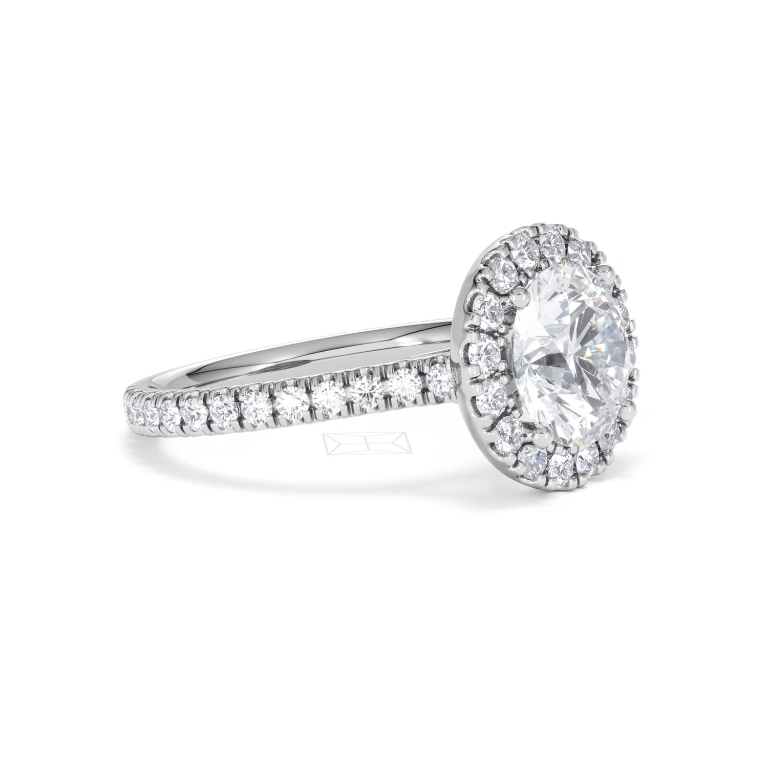 2.80ct Reina Lab Diamond Halo Engagement Ring in 18K White Gold F/VS1 - Image 22
