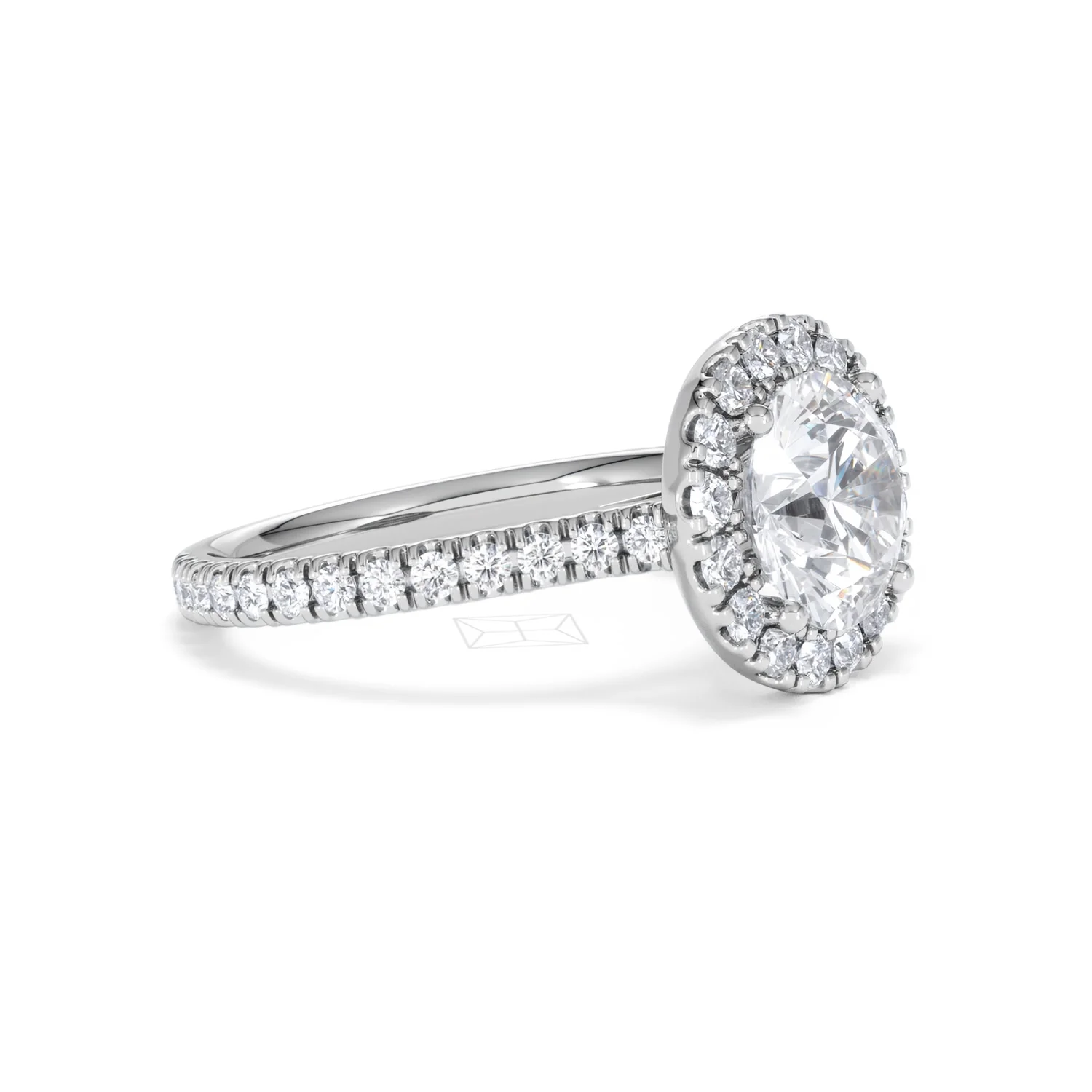 2.80ct Reina Lab Diamond Halo Engagement Ring in 18K White Gold F/VS1 - Image 23