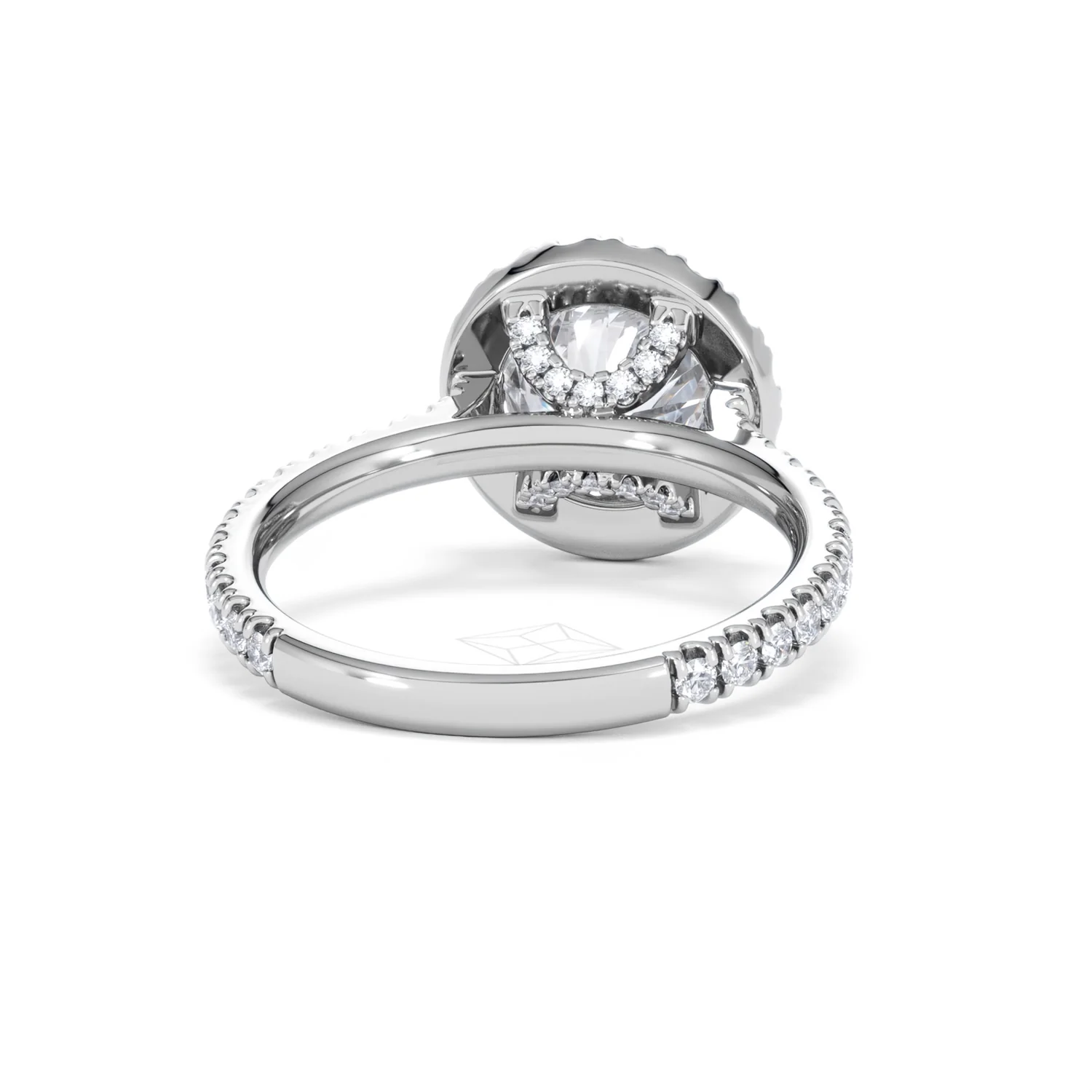 2.80ct Reina Lab Diamond Halo Engagement Ring in 18K White Gold F/VS1 - Image 48