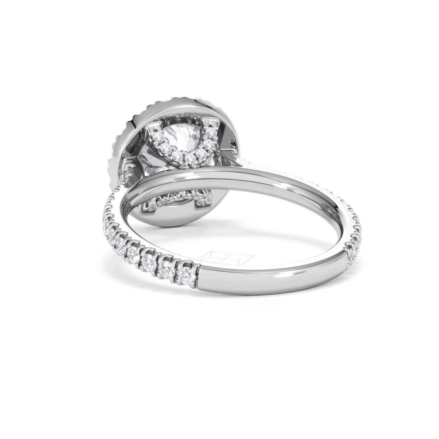 2.80ct Reina Lab Diamond Halo Engagement Ring in 18K White Gold F/VS1 - Image 56