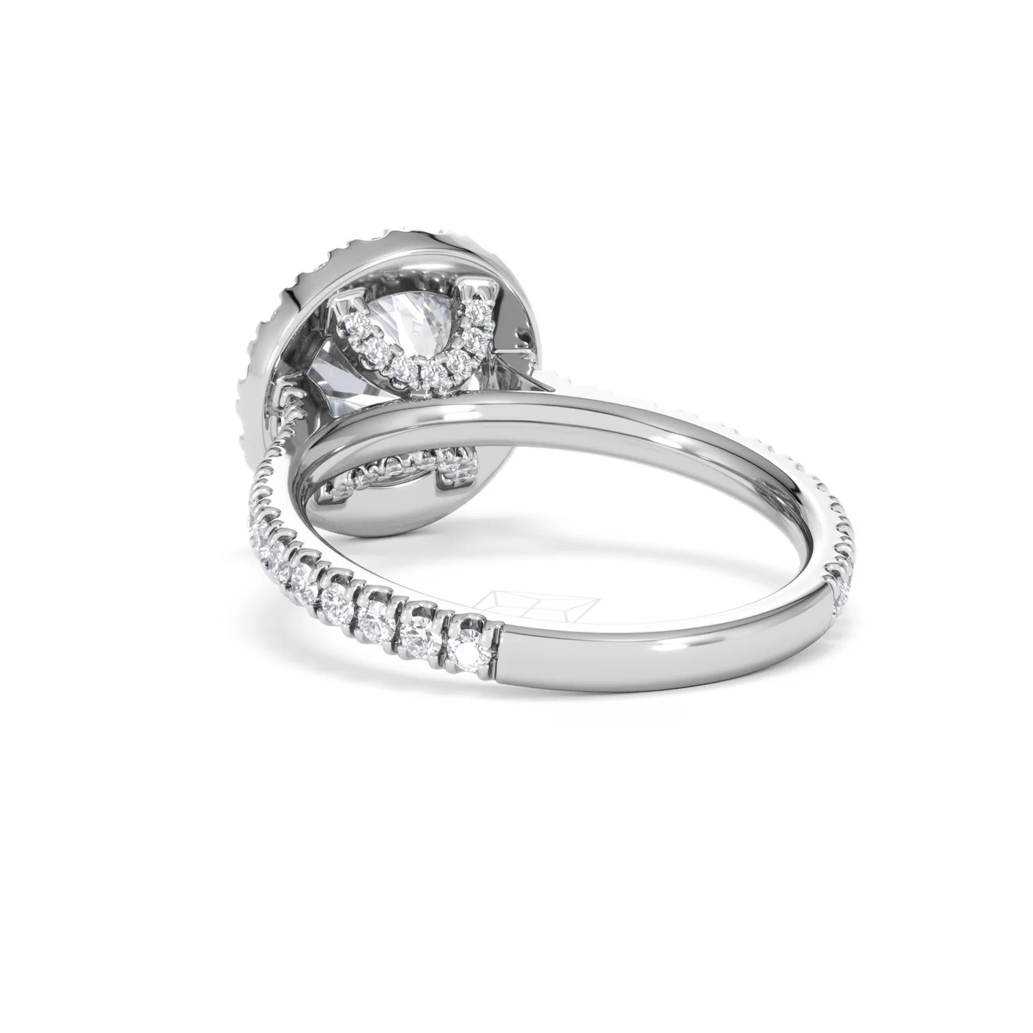 2.80ct Reina Lab Diamond Halo Engagement Ring in 18K White Gold F/VS1 - Image 57