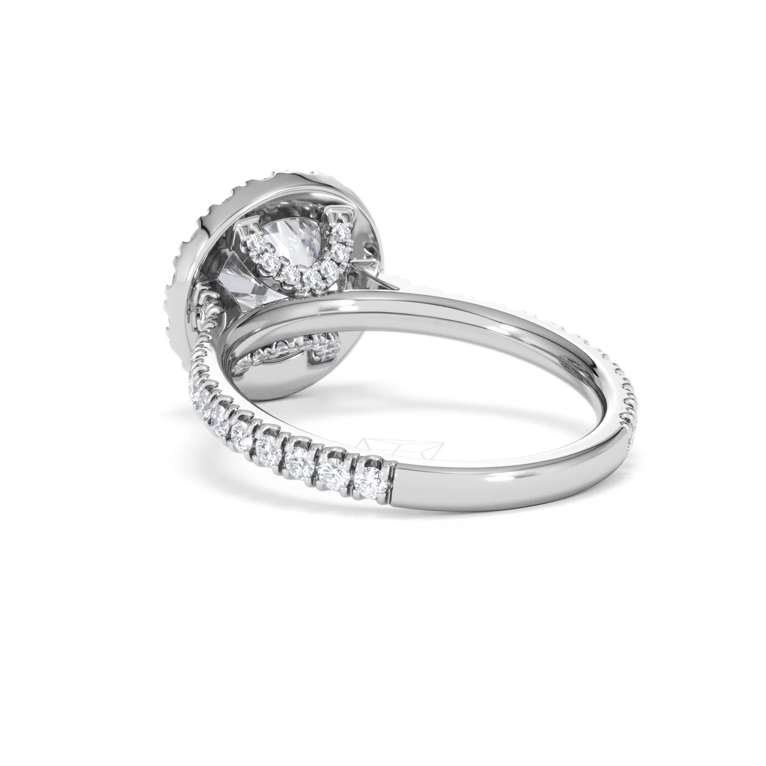 2.80ct Reina Lab Diamond Halo Engagement Ring in 18K White Gold F/VS1 - Image 58