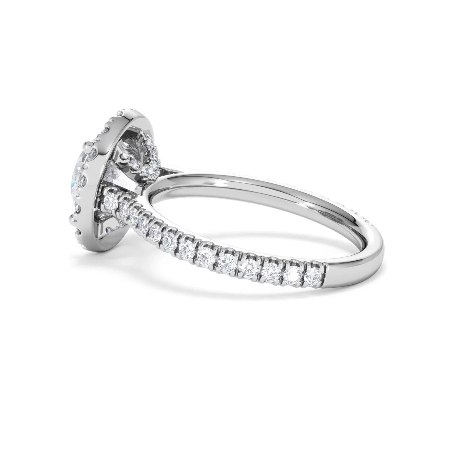 2.80ct Reina Lab Diamond Halo Engagement Ring in 18K White Gold F/VS1 - Image 66