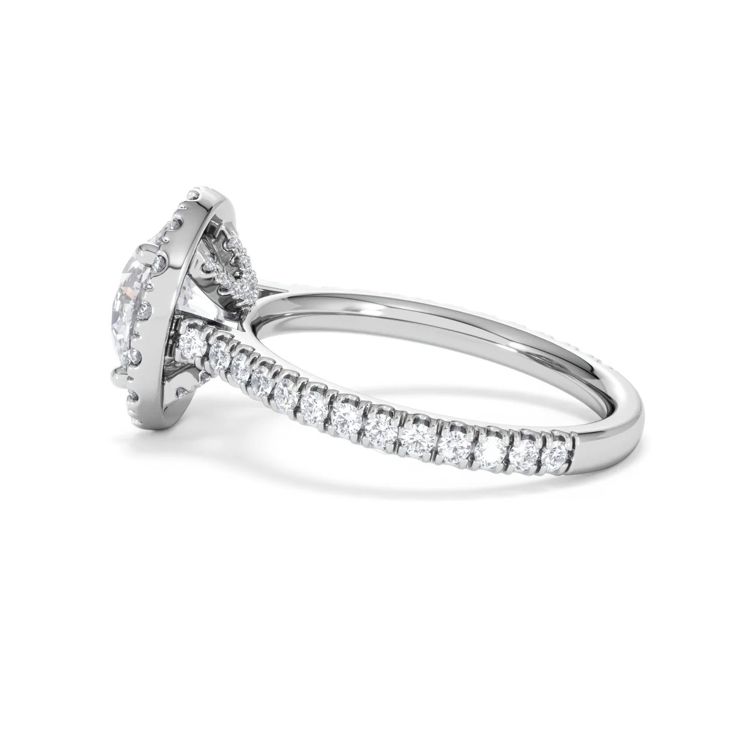 2.80ct Reina Lab Diamond Halo Engagement Ring in 18K White Gold F/VS1 - Image 68