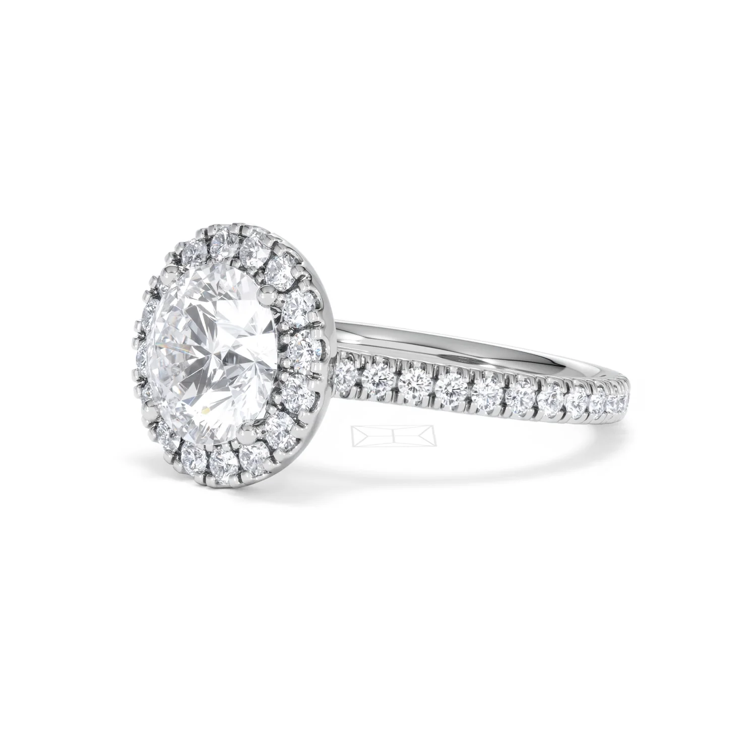 2.80ct Reina Lab Diamond Halo Engagement Ring in 18K White Gold F/VS1 - Image 81