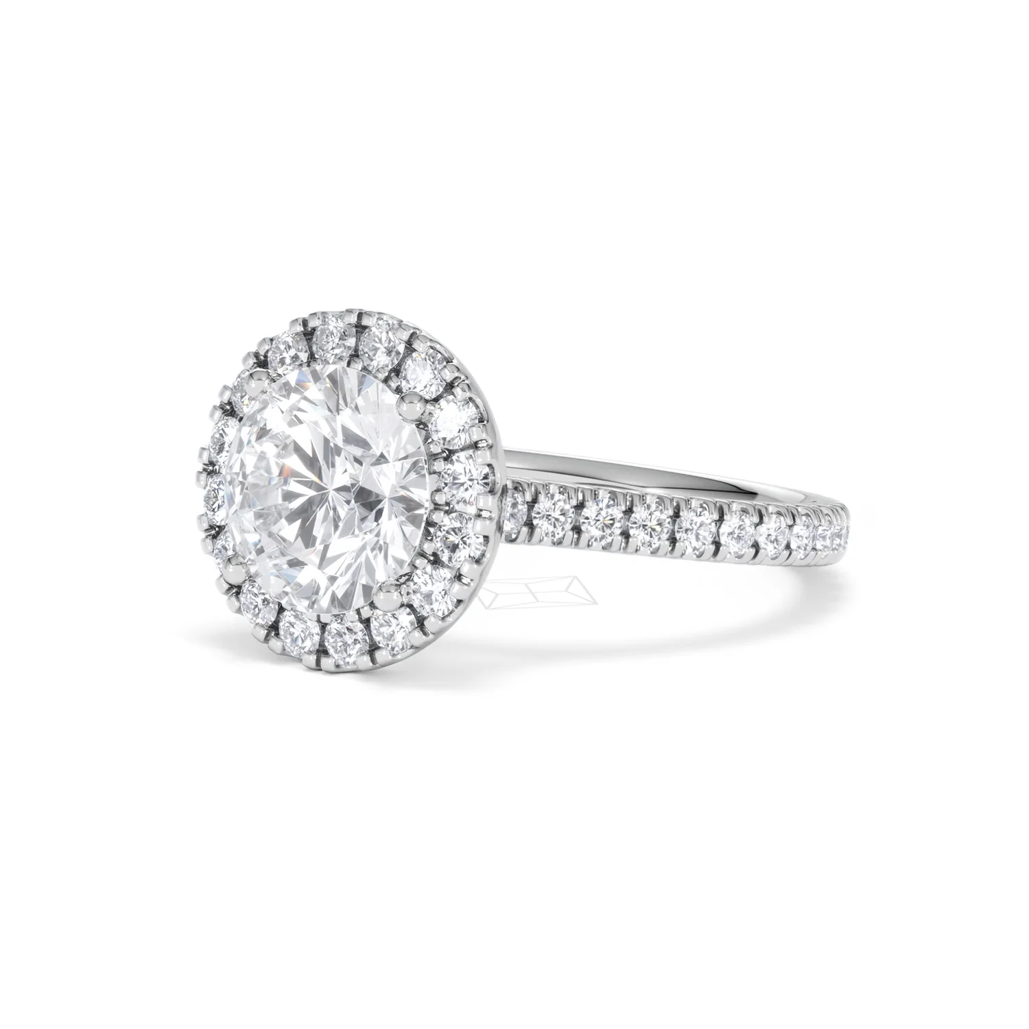 2.80ct Reina Lab Diamond Halo Engagement Ring in 18K White Gold F/VS1 - Image 83