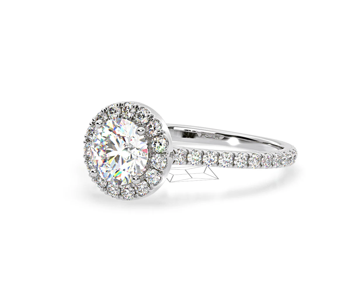 2.80ct Reina Lab Diamond Halo Engagement Ring in 18K White Gold F/VS1 - Image 94