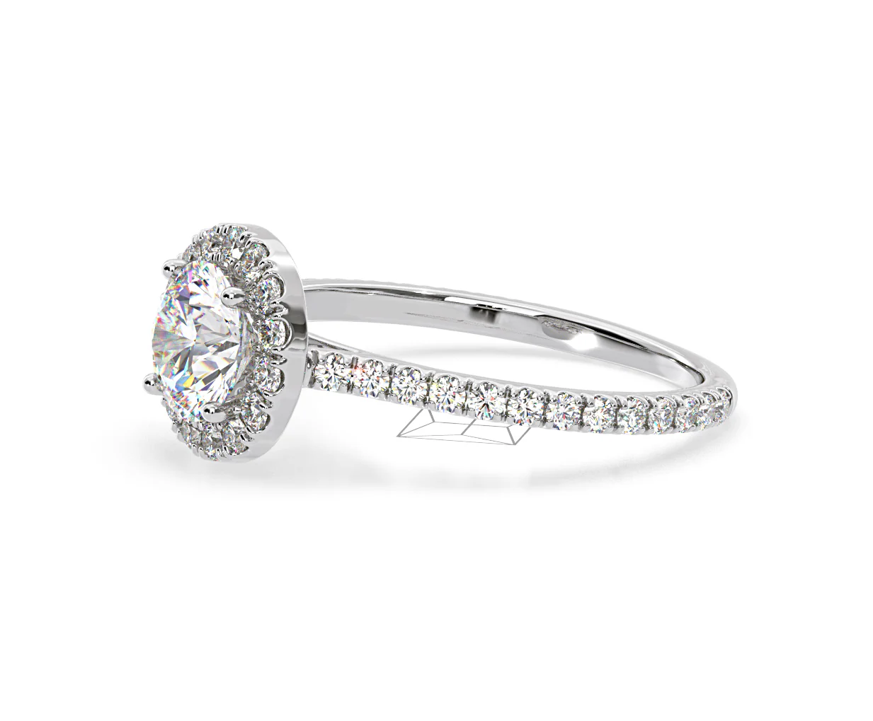 2.80ct Reina Lab Diamond Halo Engagement Ring in Platinum F/VS1 - Image 100
