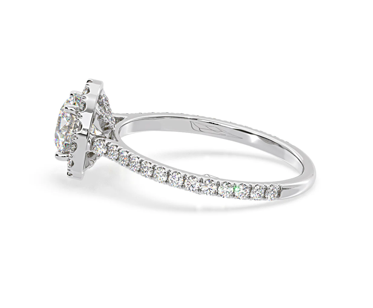 2.80ct Reina Lab Diamond Halo Engagement Ring in Platinum F/VS1 - Image 108