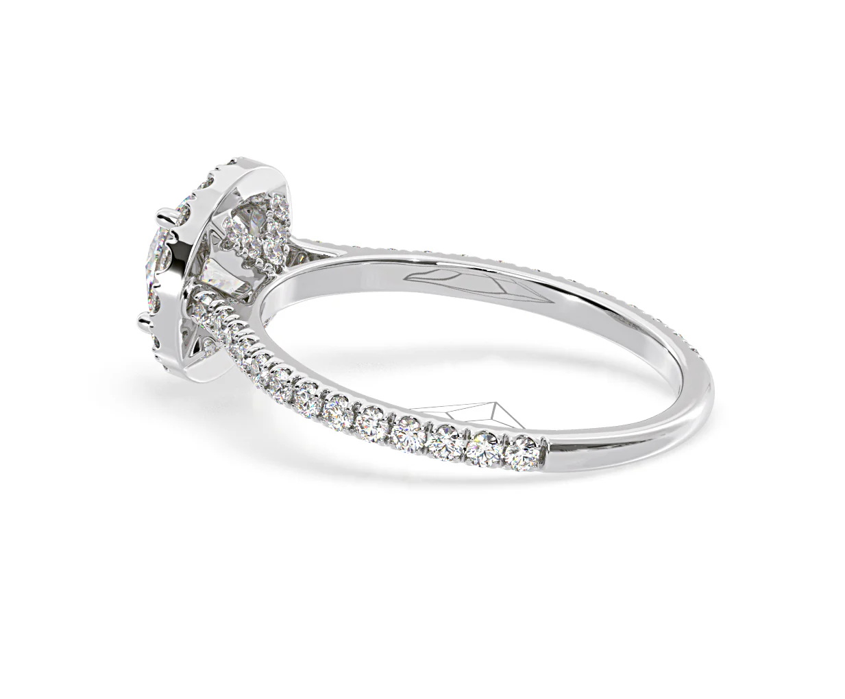 2.80ct Reina Lab Diamond Halo Engagement Ring in Platinum F/VS1 - Image 113