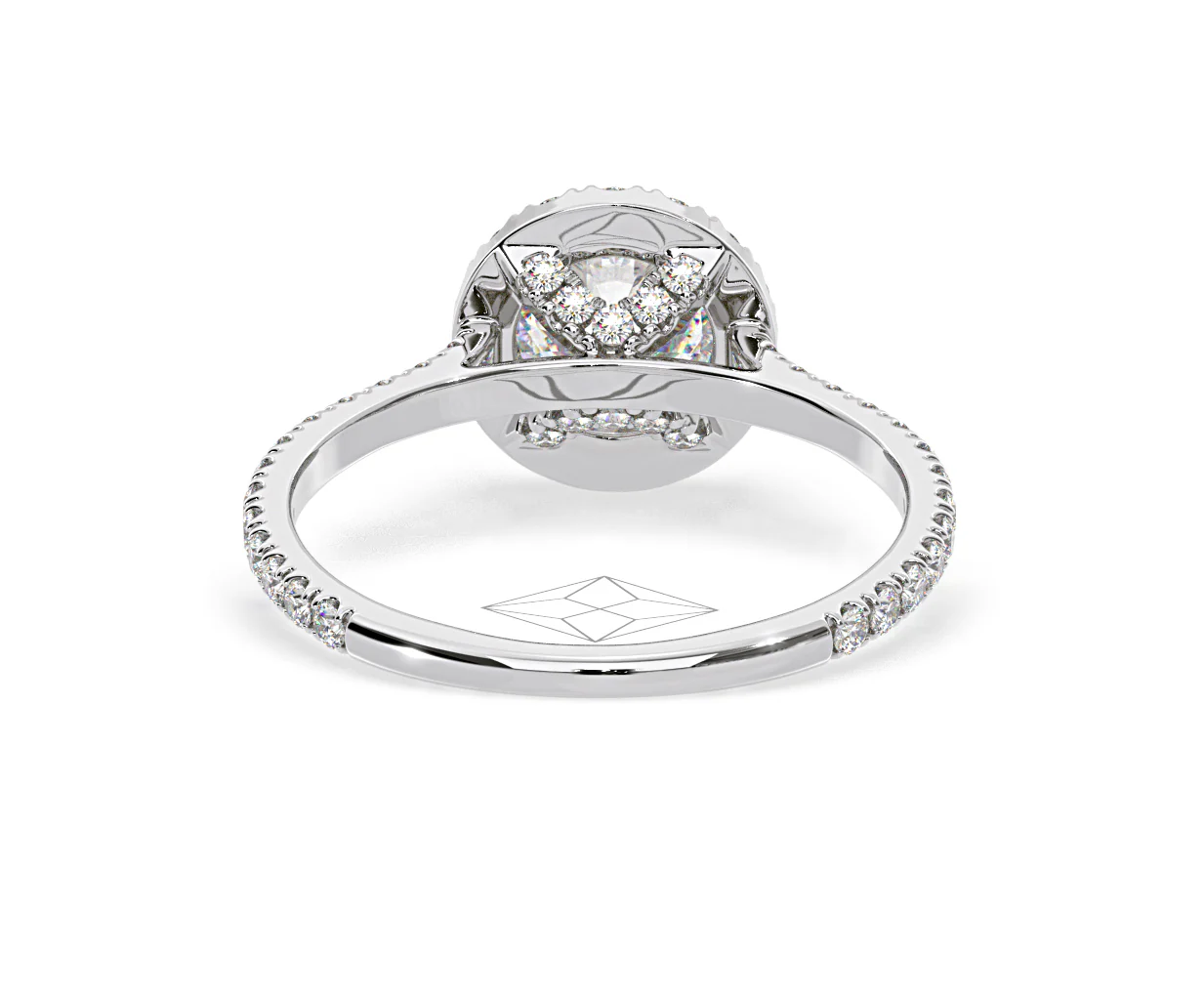 2.80ct Reina Lab Diamond Halo Engagement Ring in Platinum F/VS1 - Image 127