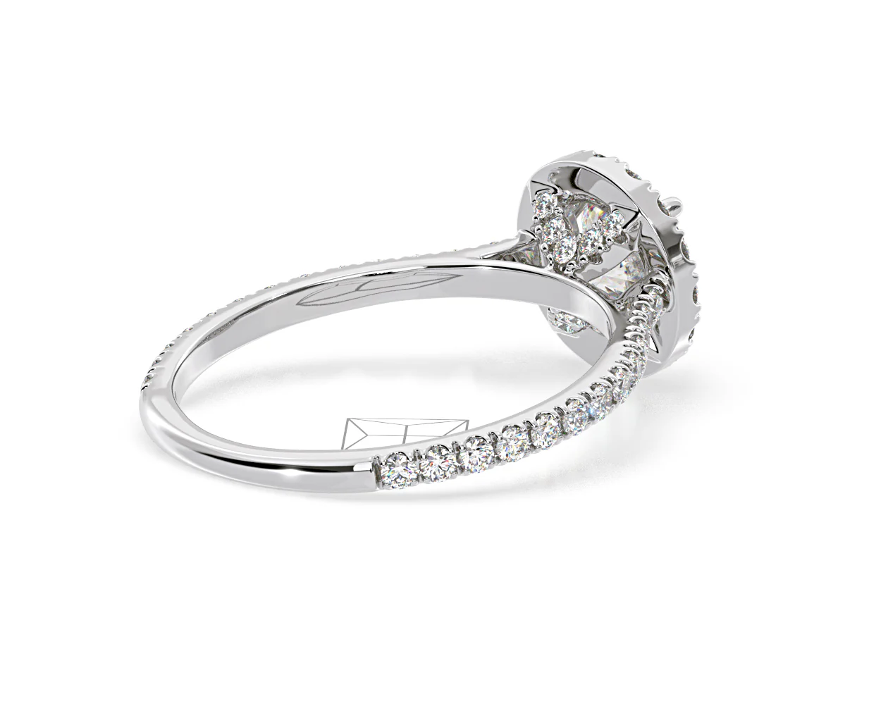 2.80ct Reina Lab Diamond Halo Engagement Ring in Platinum F/VS1 - Image 137