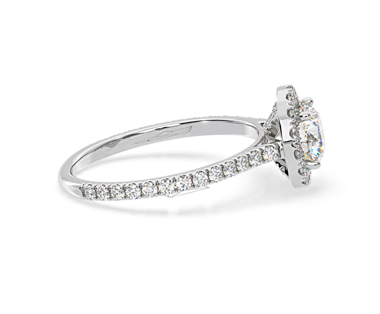 2.80ct Reina Lab Diamond Halo Engagement Ring in Platinum F/VS1 - Image 147