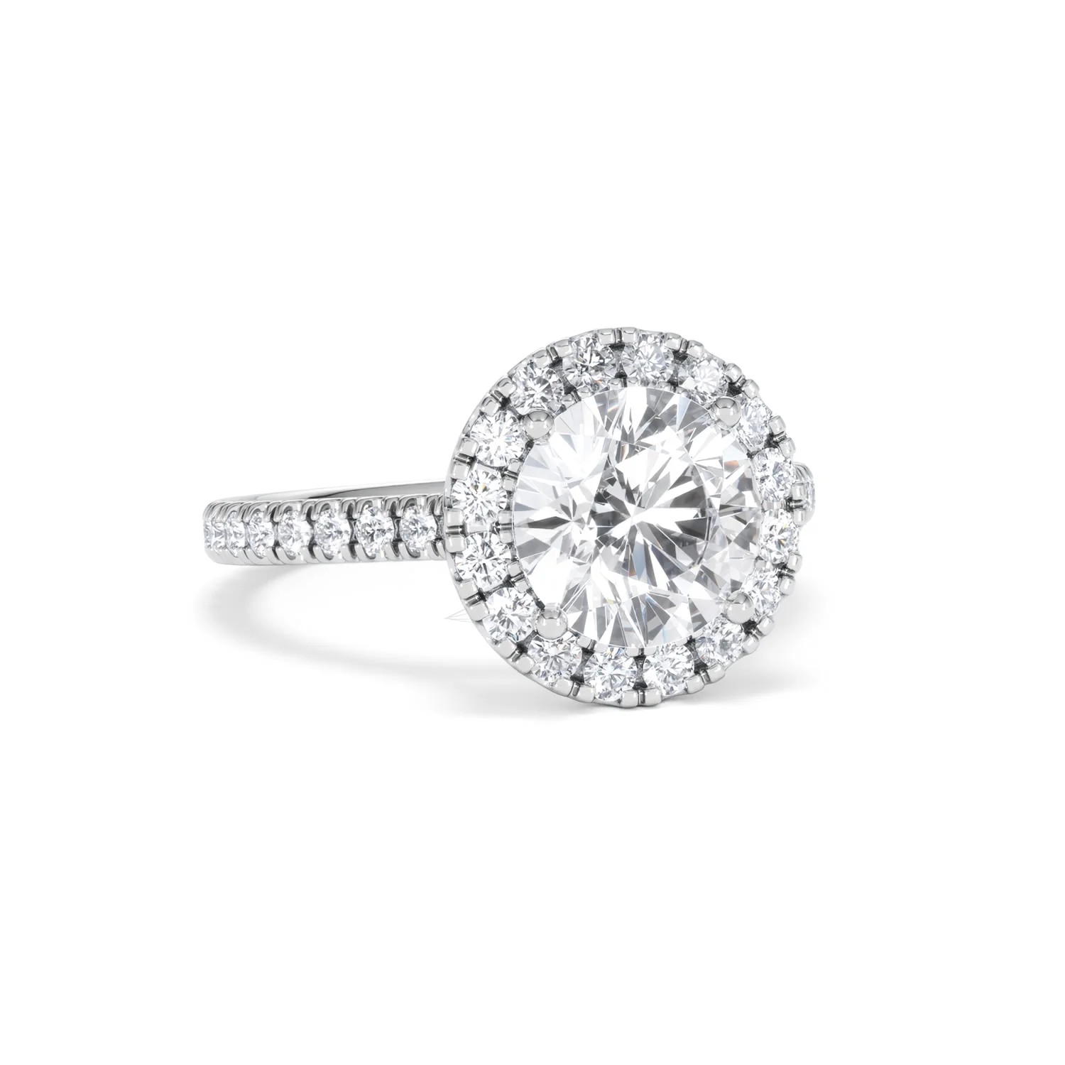 2.80ct Reina Lab Diamond Halo Engagement Ring in Platinum F/VS1 - Image 15