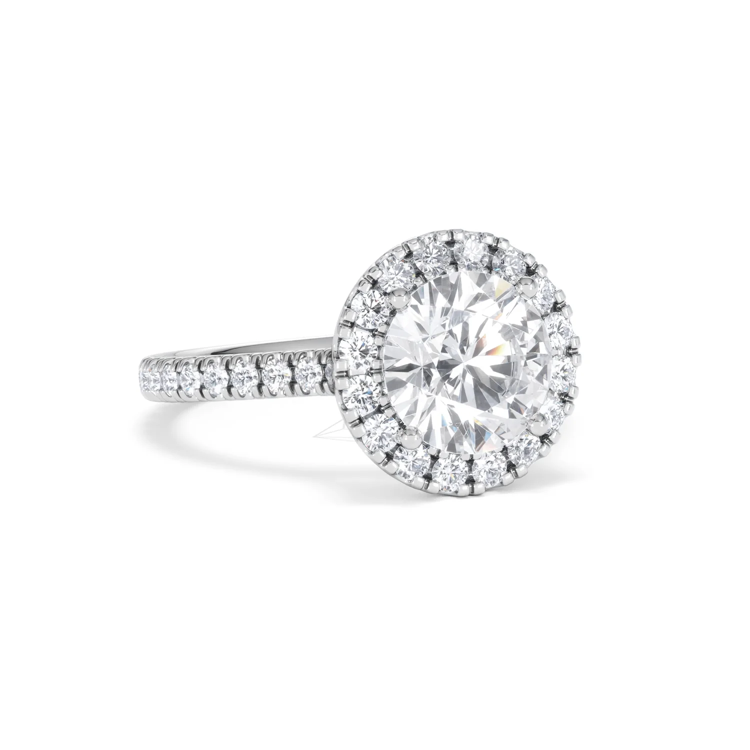 2.80ct Reina Lab Diamond Halo Engagement Ring in Platinum F/VS1 - Image 16