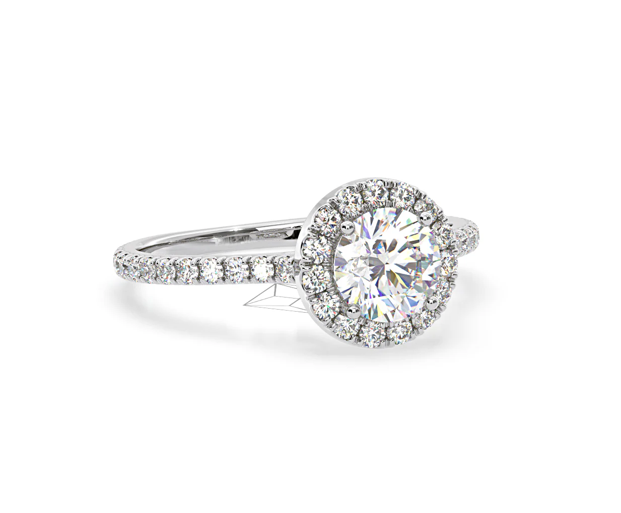 2.80ct Reina Lab Diamond Halo Engagement Ring in Platinum F/VS1 - Image 161