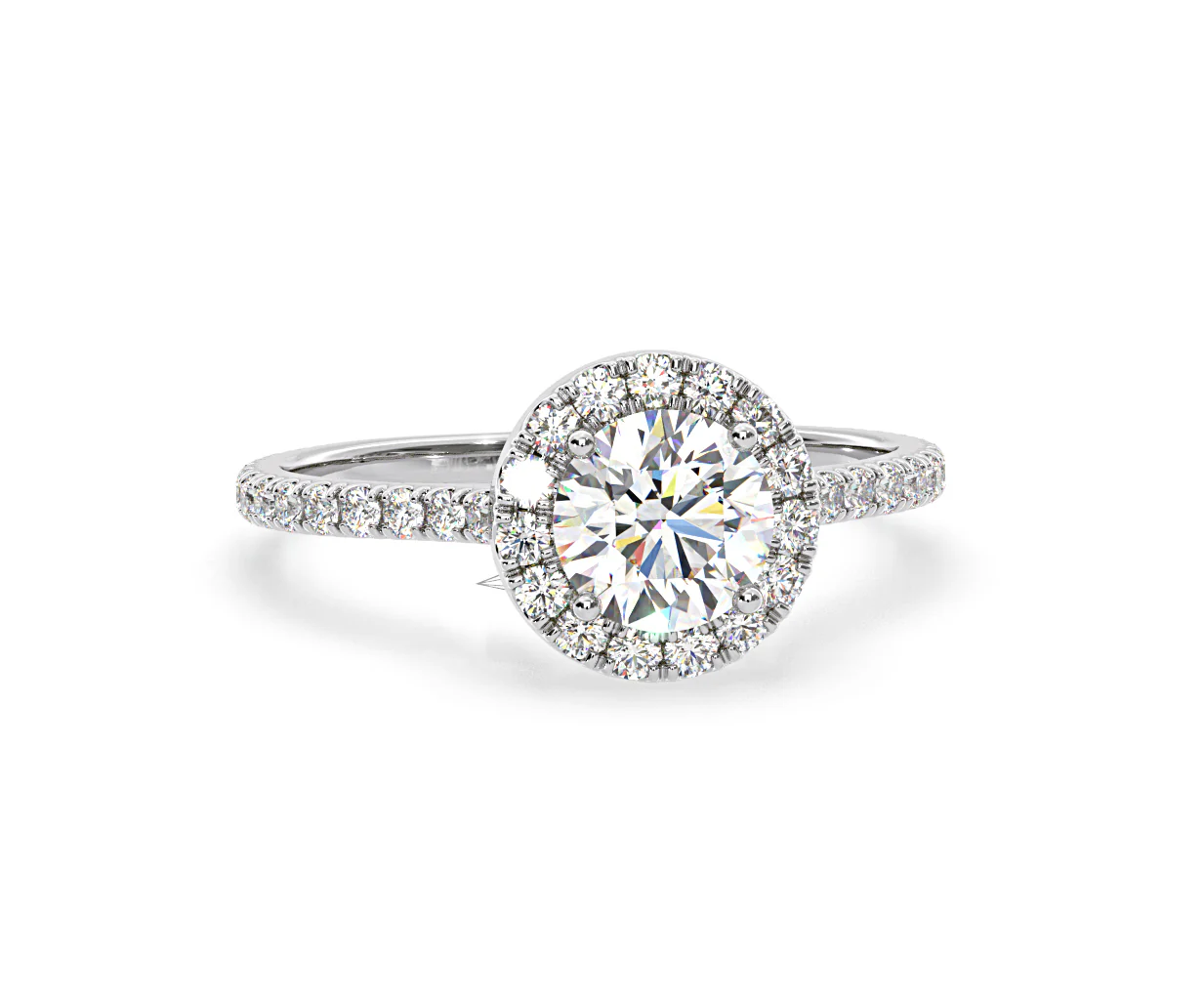 2.80ct Reina Lab Diamond Halo Engagement Ring in Platinum F/VS1 - Image 164