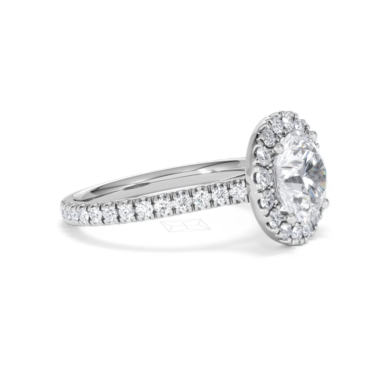 2.80ct Reina Lab Diamond Halo Engagement Ring in Platinum F/VS1 - Image 24