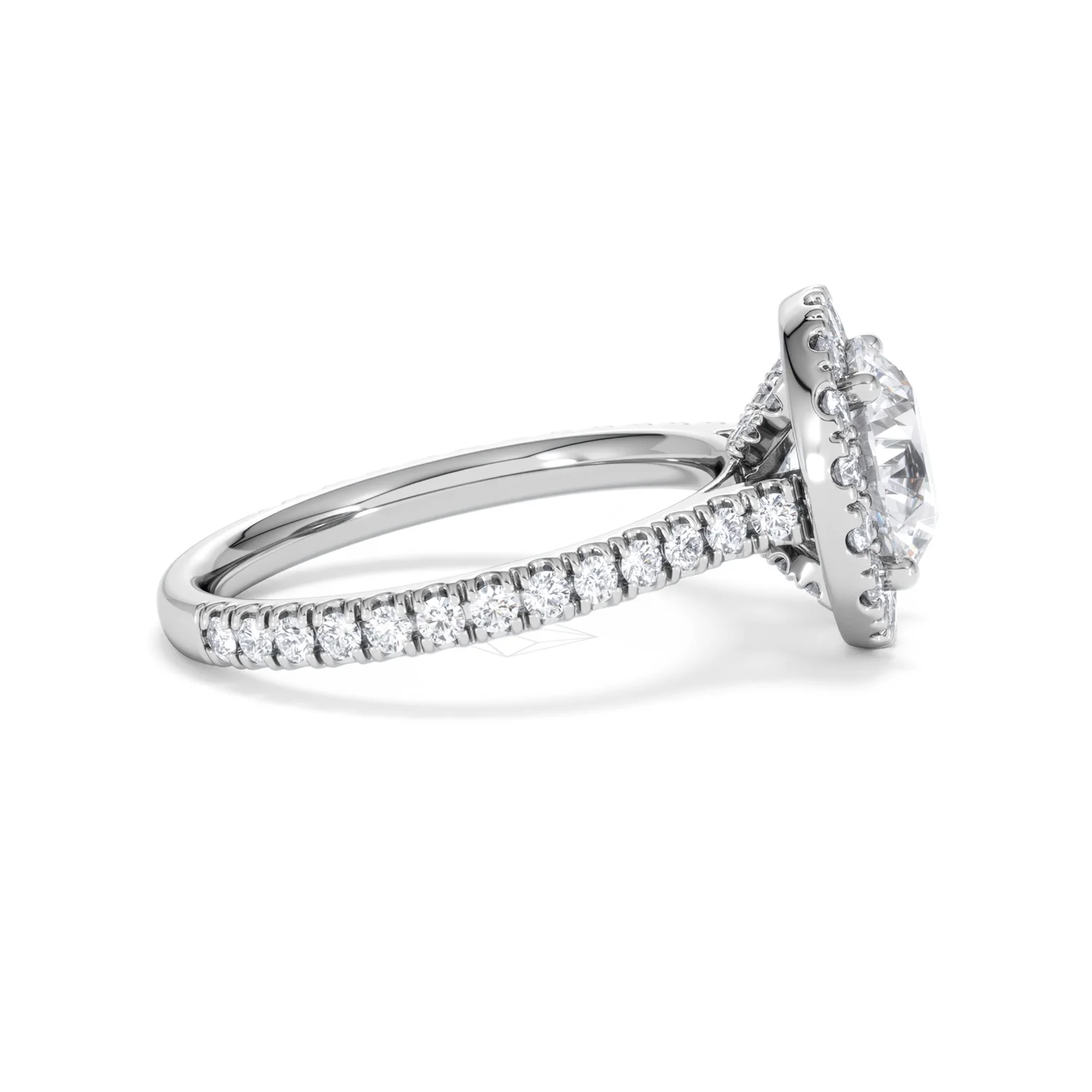 2.80ct Reina Lab Diamond Halo Engagement Ring in Platinum F/VS1 - Image 30
