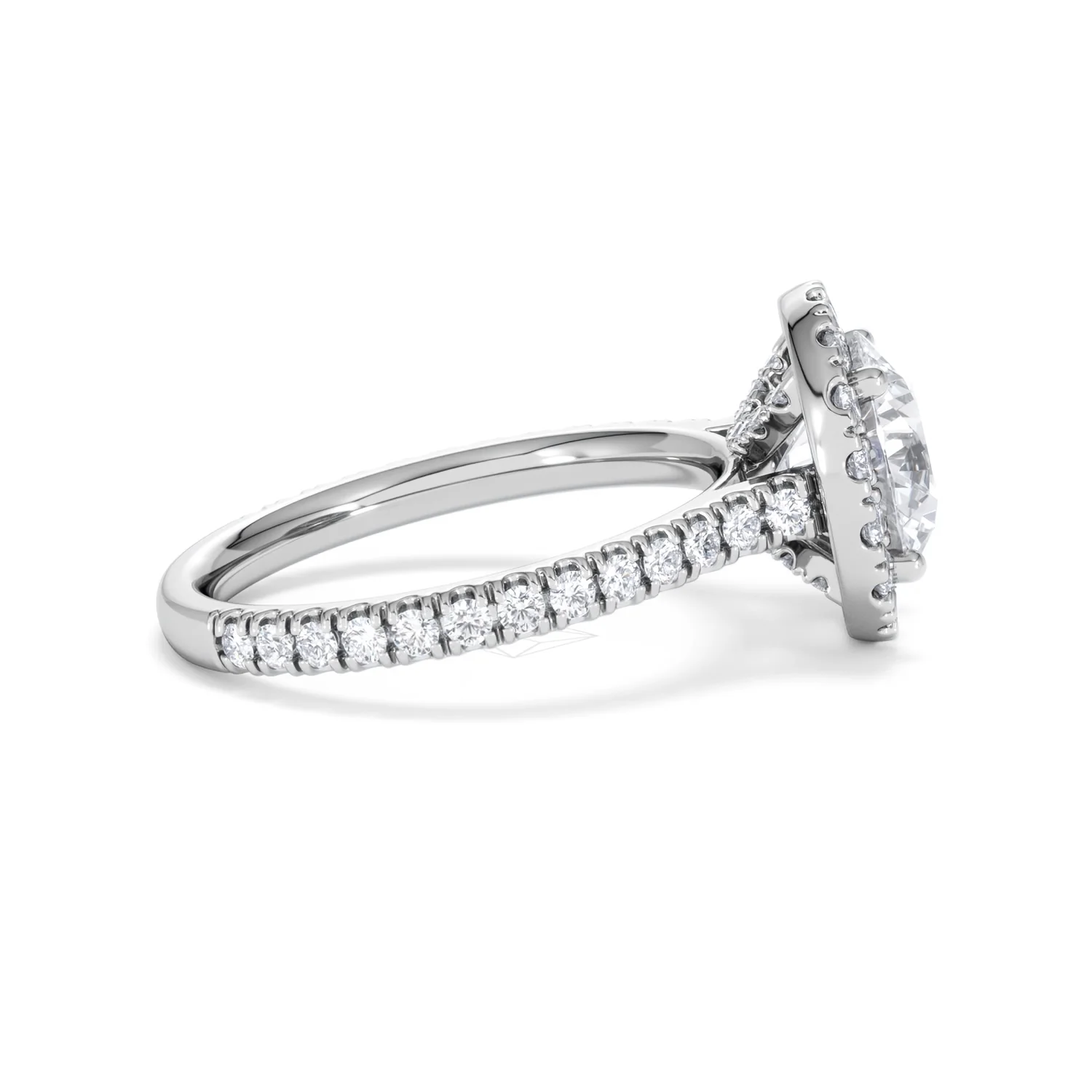2.80ct Reina Lab Diamond Halo Engagement Ring in Platinum F/VS1 - Image 31
