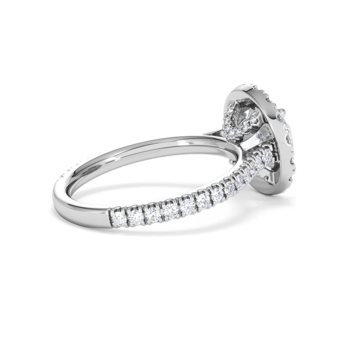 2.80ct Reina Lab Diamond Halo Engagement Ring in Platinum F/VS1 - Image 37