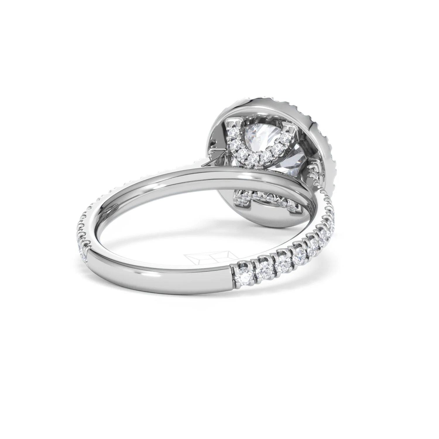 2.80ct Reina Lab Diamond Halo Engagement Ring in Platinum F/VS1 - Image 45