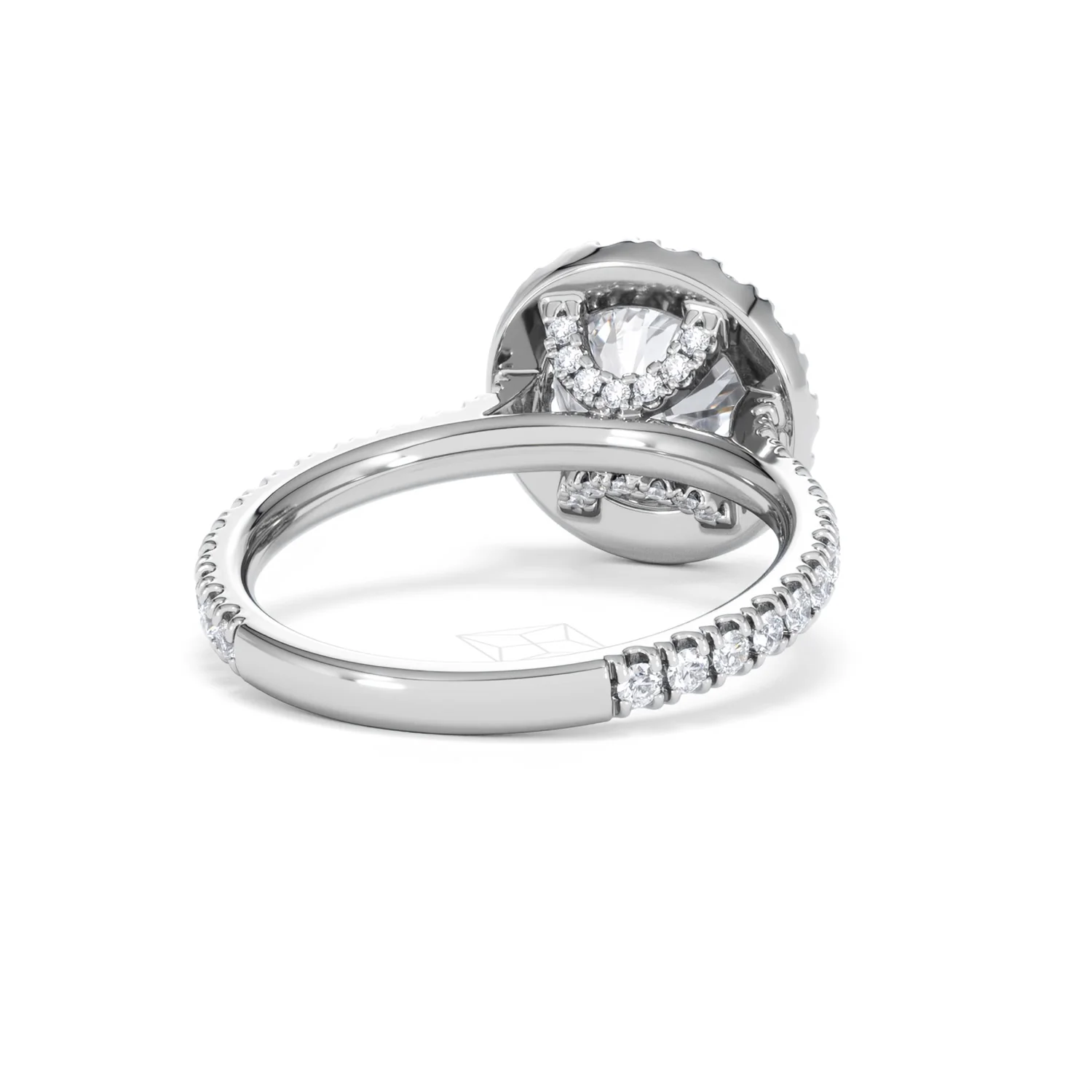 2.80ct Reina Lab Diamond Halo Engagement Ring in Platinum F/VS1 - Image 46