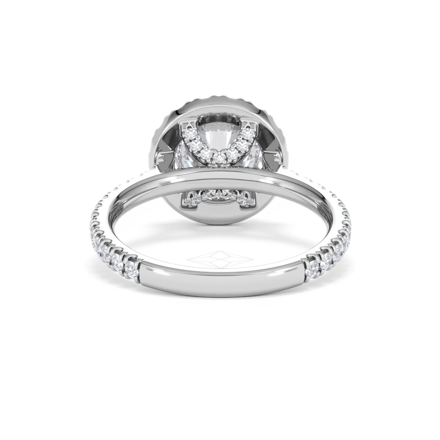 2.80ct Reina Lab Diamond Halo Engagement Ring in Platinum F/VS1 - Image 51