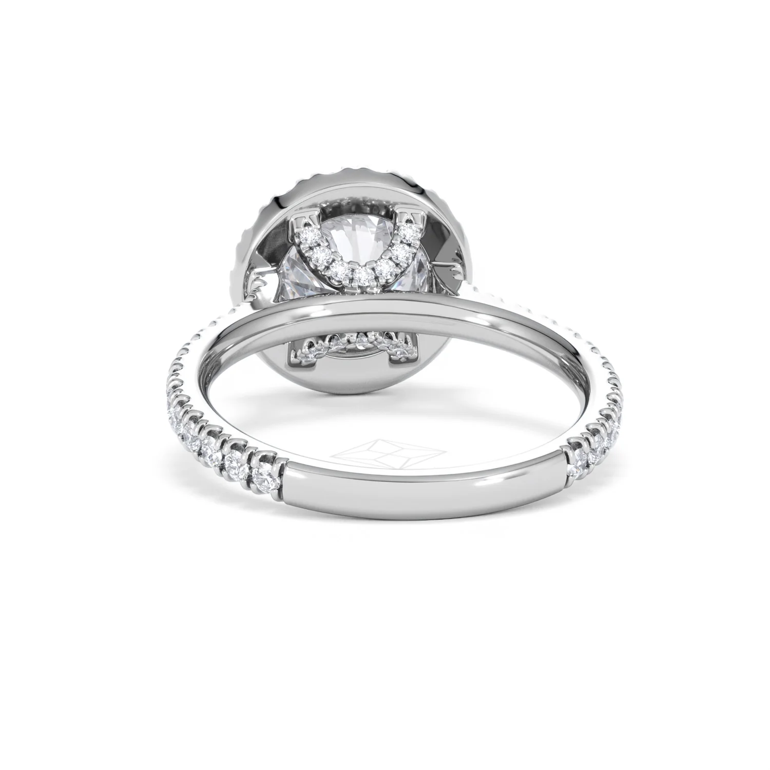 2.80ct Reina Lab Diamond Halo Engagement Ring in Platinum F/VS1 - Image 53