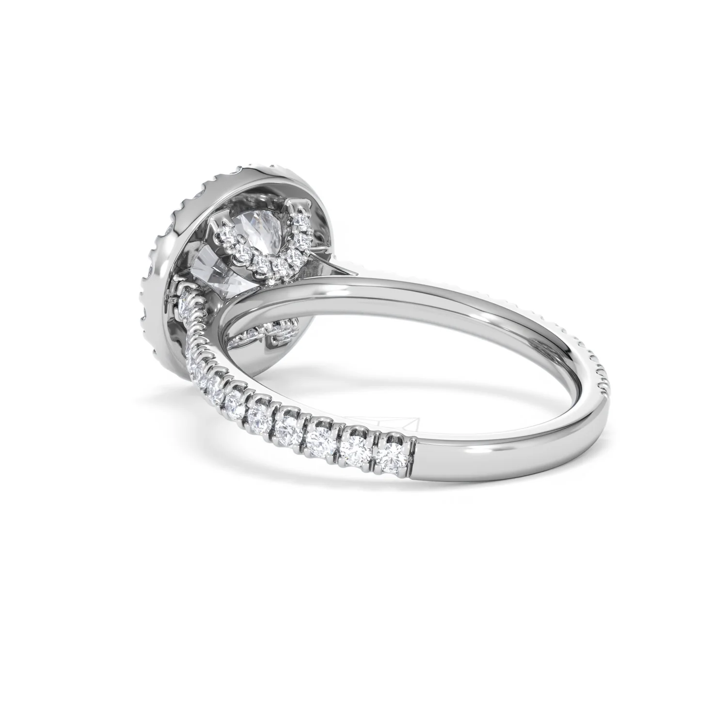 2.80ct Reina Lab Diamond Halo Engagement Ring in Platinum F/VS1 - Image 60