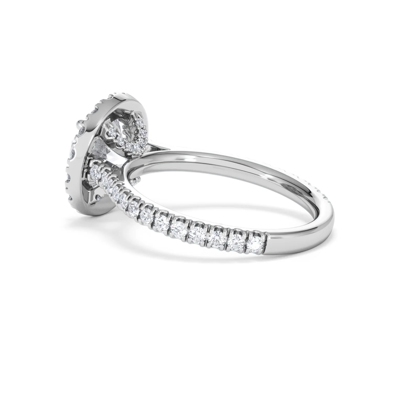 2.80ct Reina Lab Diamond Halo Engagement Ring in Platinum F/VS1 - Image 64