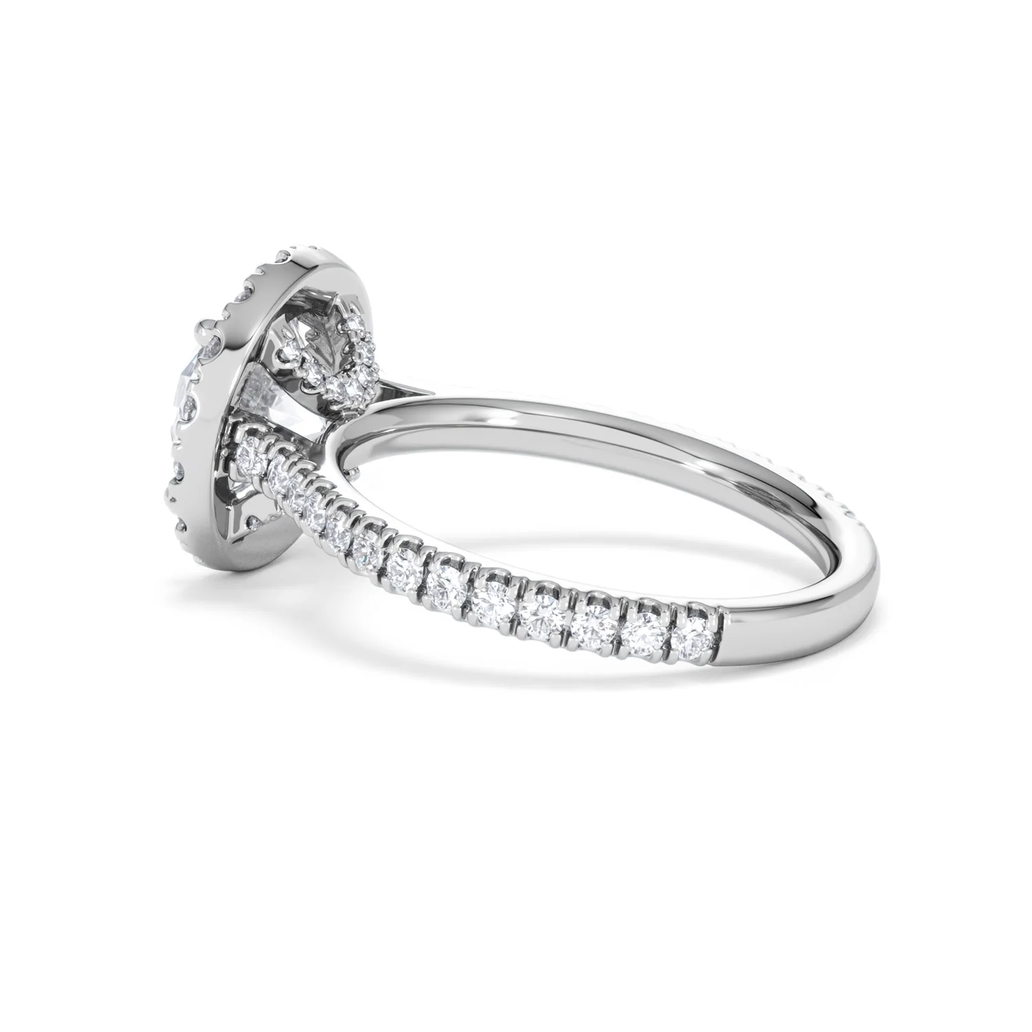 2.80ct Reina Lab Diamond Halo Engagement Ring in Platinum F/VS1 - Image 65