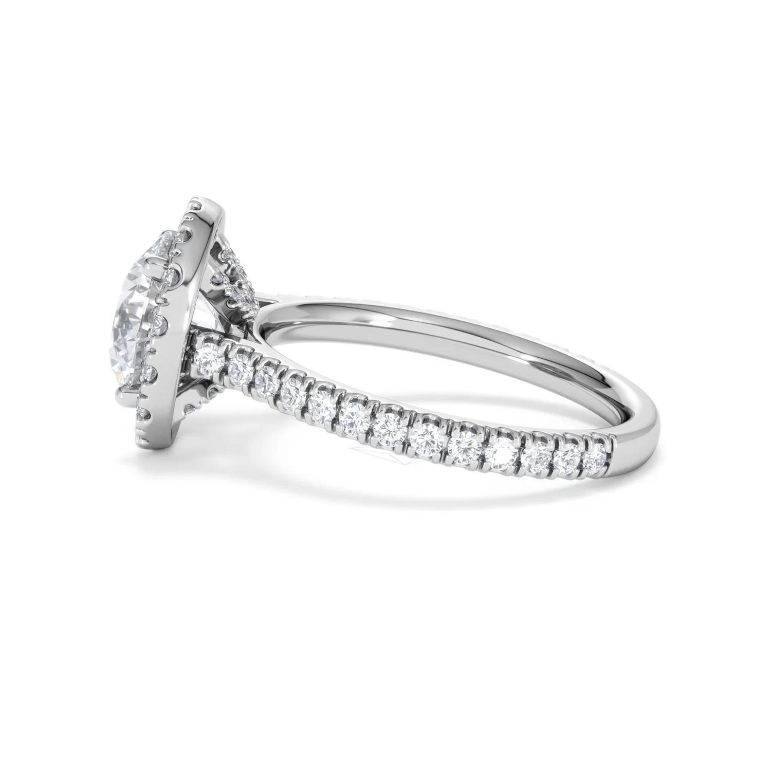 2.80ct Reina Lab Diamond Halo Engagement Ring in Platinum F/VS1 - Image 70