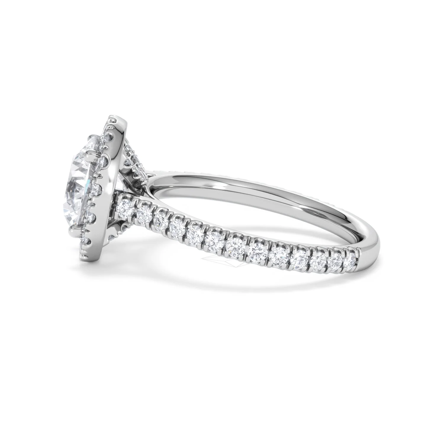 2.80ct Reina Lab Diamond Halo Engagement Ring in Platinum F/VS1 - Image 71
