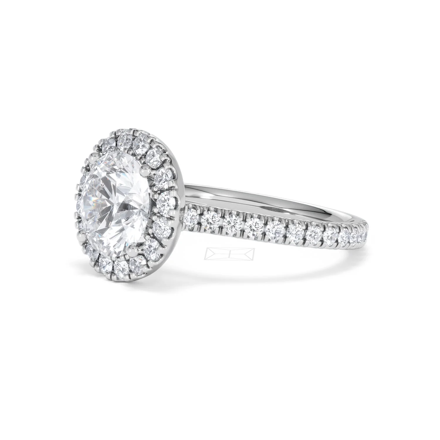 2.80ct Reina Lab Diamond Halo Engagement Ring in Platinum F/VS1 - Image 80