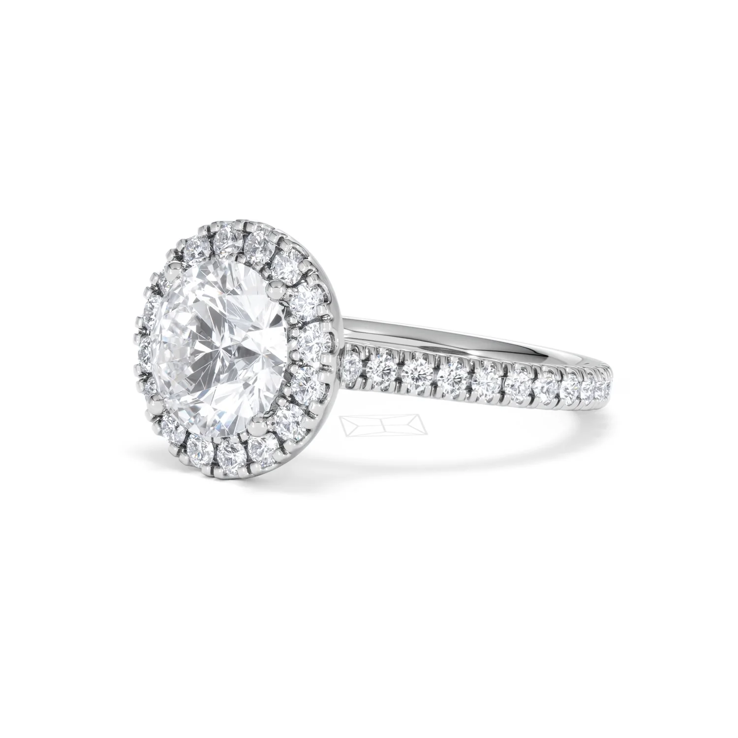 2.80ct Reina Lab Diamond Halo Engagement Ring in Platinum F/VS1 - Image 82