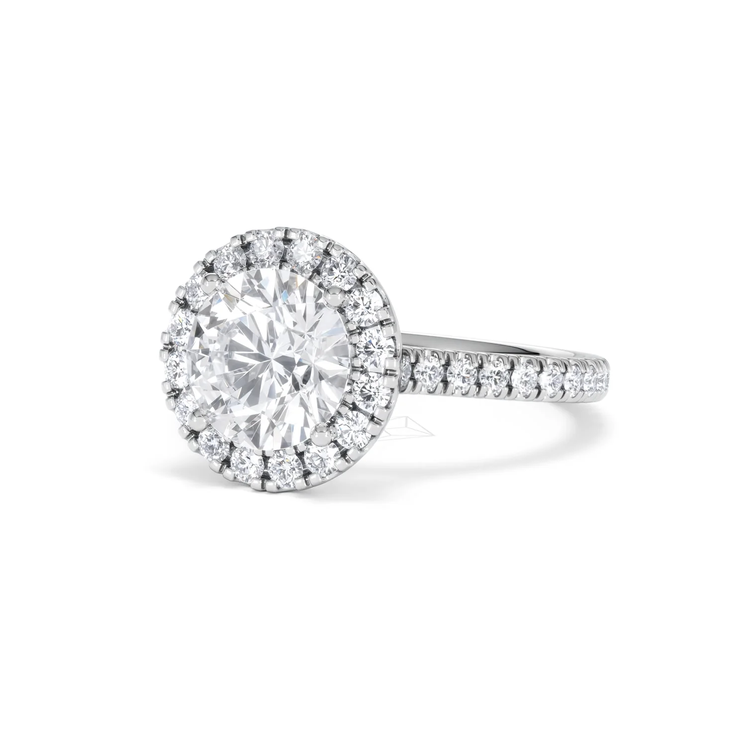 2.80ct Reina Lab Diamond Halo Engagement Ring in Platinum F/VS1 - Image 85