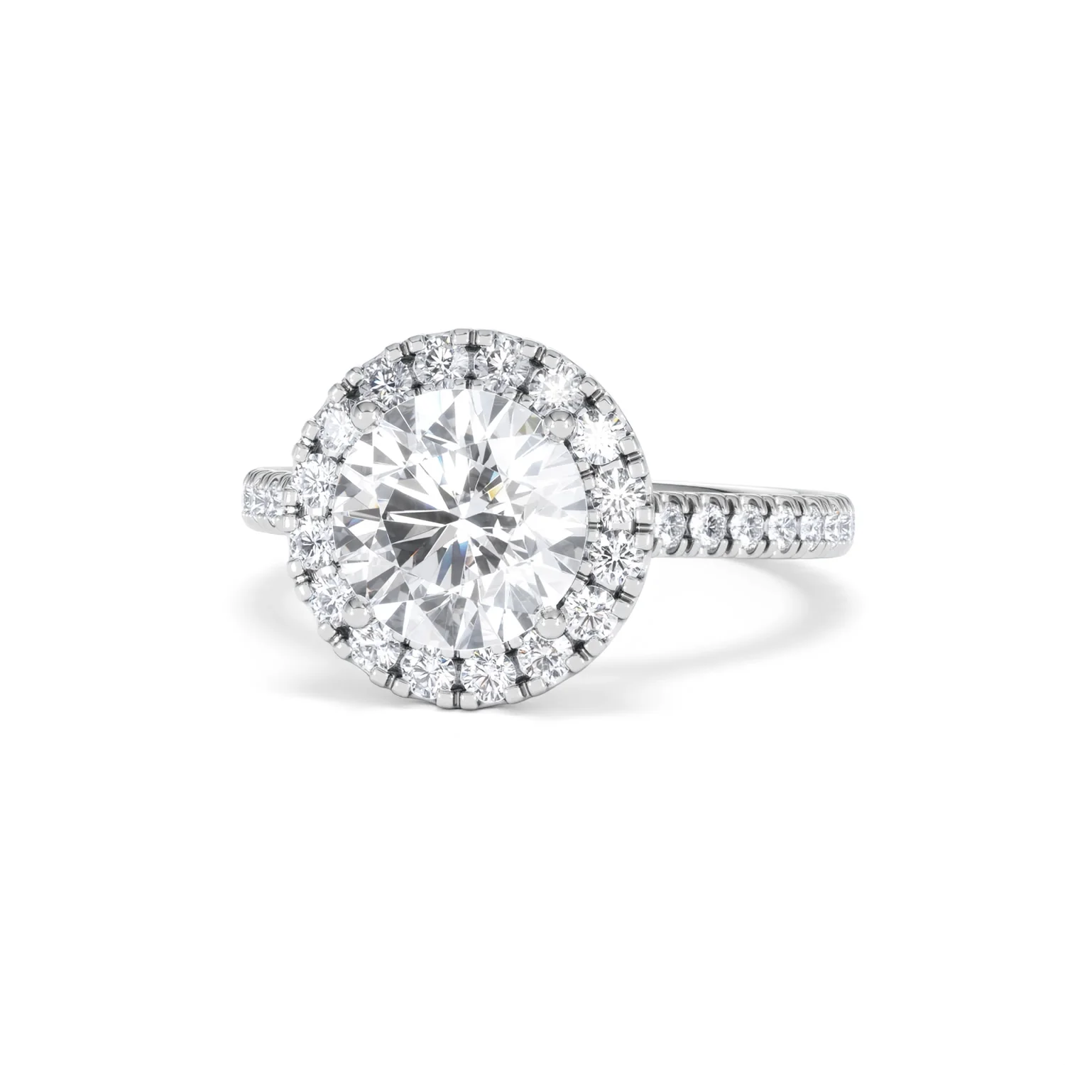 2.80ct Reina Lab Diamond Halo Engagement Ring in Platinum F/VS1 - Image 88