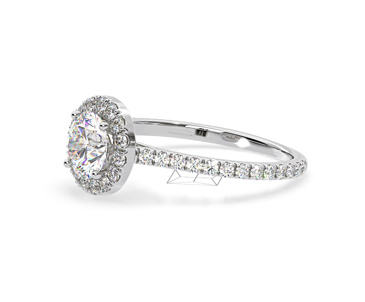 2.80ct Reina Lab Diamond Halo Engagement Ring in Platinum F/VS1 - Image 99