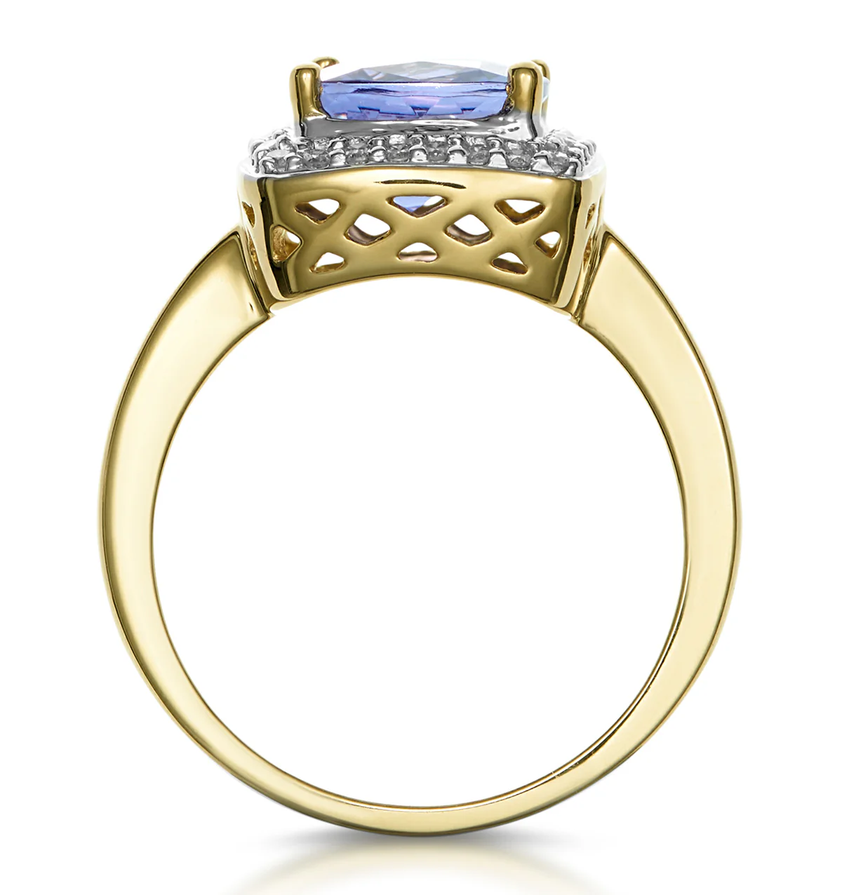 2ct Tanzanite and Diamond Statement Ring 18K Gold - Asteria Collection - Image 3