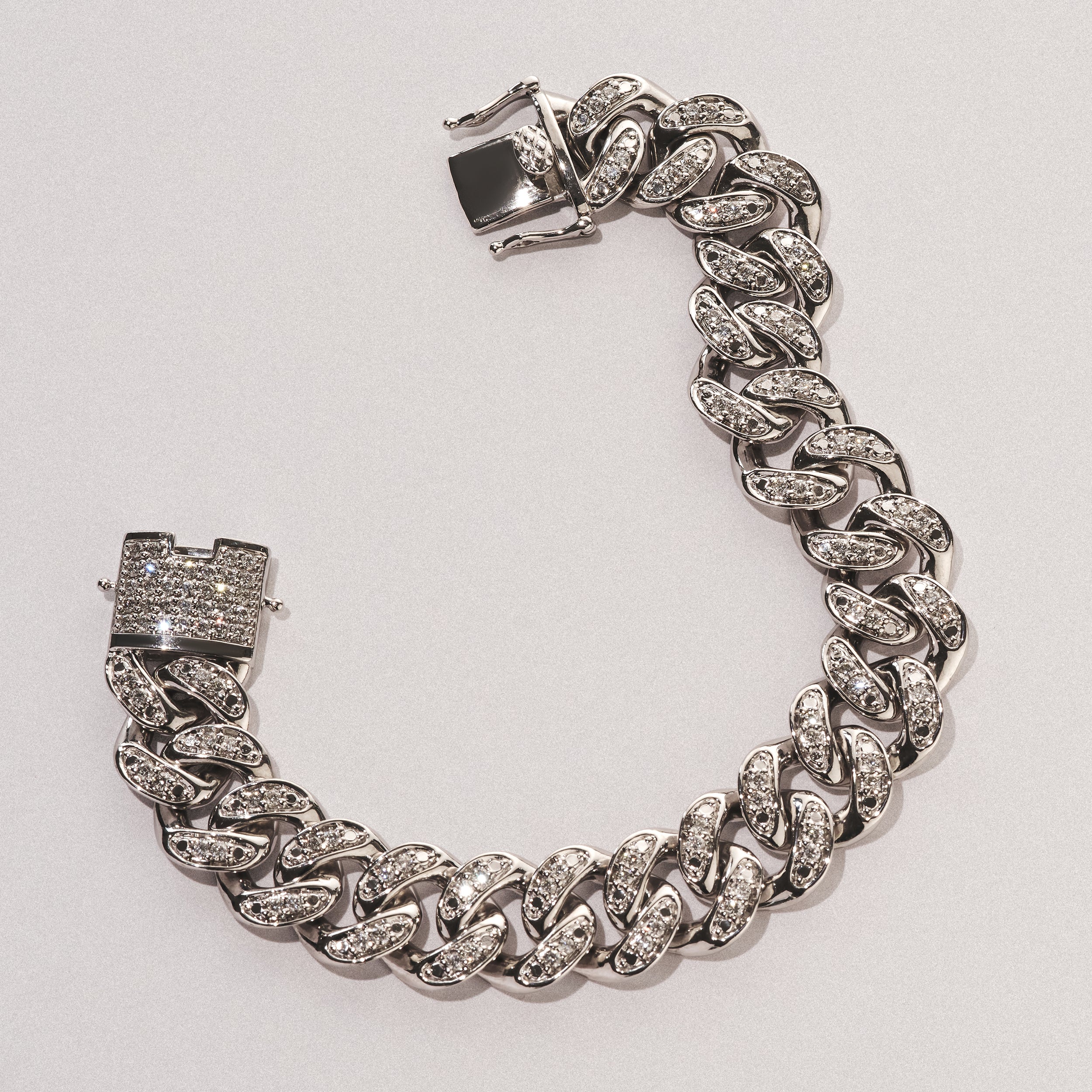 3.50ct Mens Lab Diamond Cuban Link Bracelet in 925 Sterling Silver - Image 5