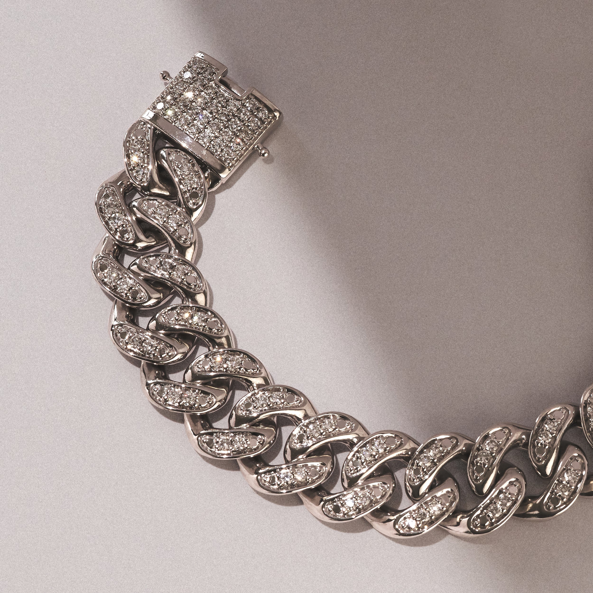 3.50ct Mens Lab Diamond Cuban Link Bracelet in 925 Sterling Silver - Image 6