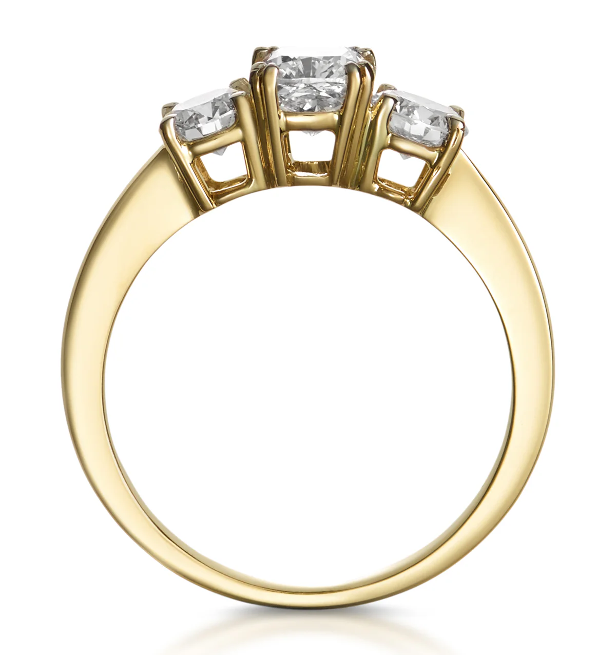 3 Stone Meghan Diamond Engagement Ring 1.7CT G/Vs1 in 18K Gold - Image 4