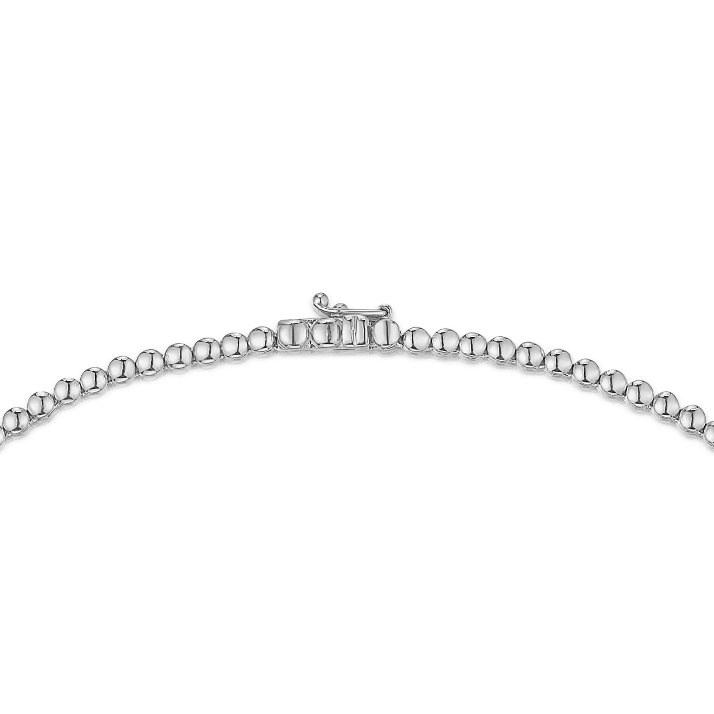 5.00ct Lab Diamond Tennis Necklace 3/4 Set in 9K White Gold F/VS - Image 4