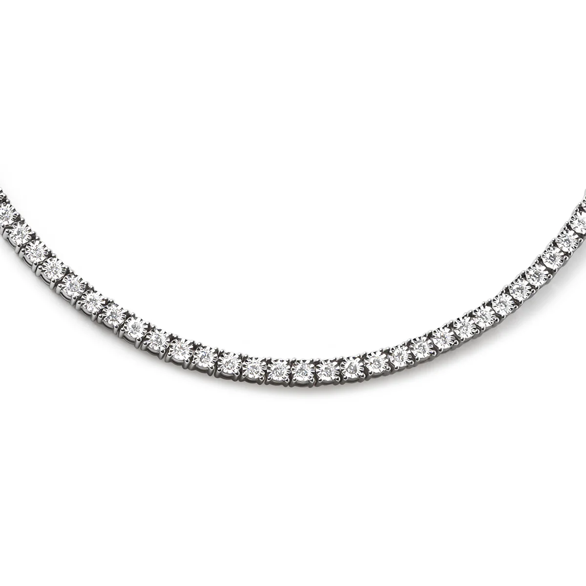 5.00ct Lab Diamond Tennis Necklace in 9K White Gold H/SI - Image 3